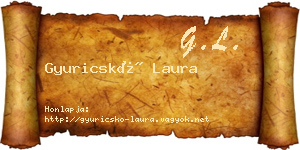 Gyuricskó Laura névjegykártya